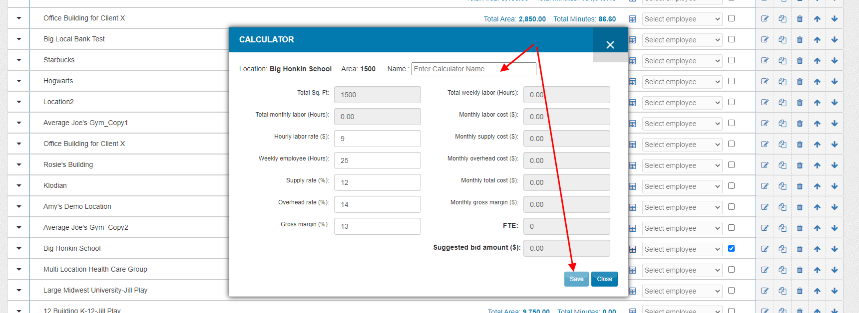 Work Loading Calculator 2.0 Janitorial Manager